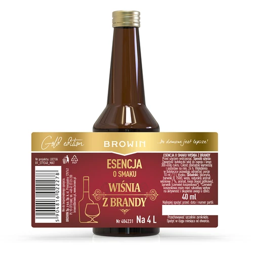Kirsibrändi maitsega essents, 40 ml - 4 L jaoks - 4