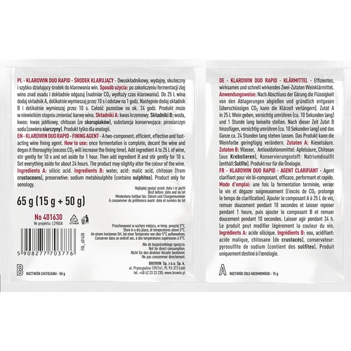 Klarowin Duo Rapid - kitosaan + kieselsol, 65 g - 2