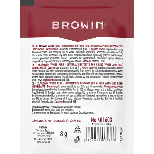 Klarowin White Plus - selitusaine 8 g - 2