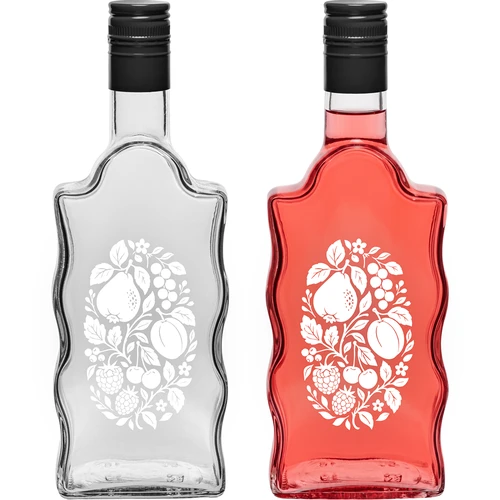 Klasztorna pudel 500 ml keeratava korgiga ja trükiga „Puuviljad”, muster 1 - 3