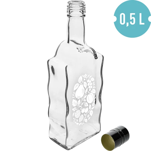 Klasztorna pudel 500 ml keeratava korgiga ja trükiga „Puuviljad”, muster 1 - 2