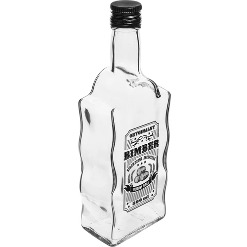 Pudel Klasztorna 500 ml keeratava korgiga, trükiga „Bimber”, 1 tk.