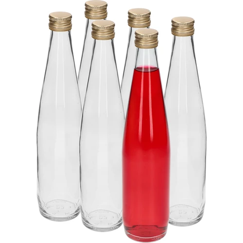 Klubipudel 500 ml kuldse keeratava korgiga, komplektis 6 tk. - 3