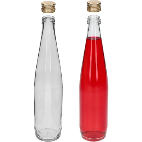 Klubipudel 500 ml kuldse keeratava korgiga, komplektis 6 tk. - 5