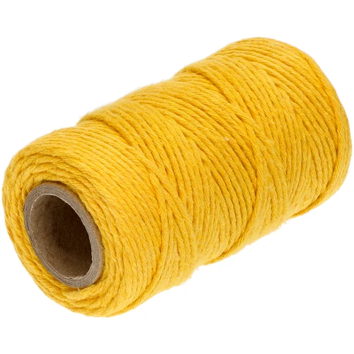 Kollane puuvillane nöör 2 mm/55 m/100 g - 2