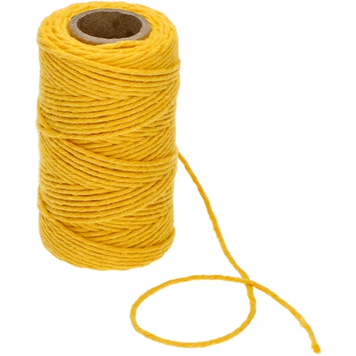Kollane puuvillane nöör 2 mm/55 m/100 g - 3