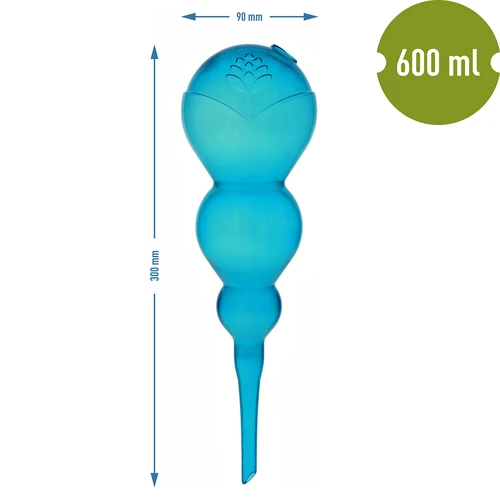Kolmekordne (kolmekambriline) kastmiskera, läbipaistev sinine, 600 ml - 5