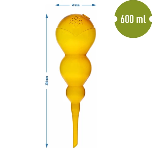 Kolmene (kolmekambriline) kastmispall, läbipaistev kollane, 600 ml - 5