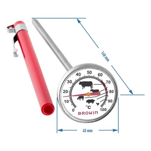 Köögitermomeeter graafikaga (0 °C kuni +100 °C) 12,5 cm - 2