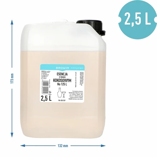 Kookosemaitseline essents, 2,5L, 125L valmistrunki jaoks - 3