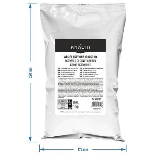Kookospähkli kestast aktiivsüsi 1 kg x 4 - komplekt - 5