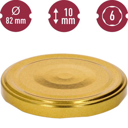 Kuldne twist-off purgikaas fi 82/6 - 10 tk. - 2