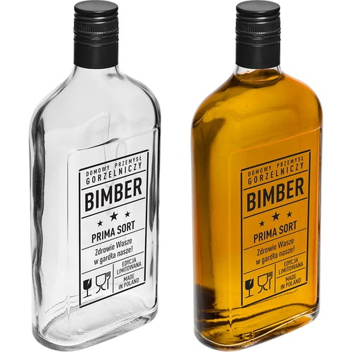 Taskupudel 500 ml keeratava korgiga, trükiga „Bimber PRL”, 1 tk. - 4