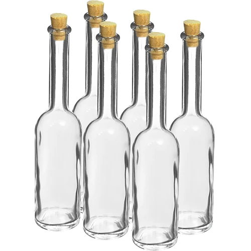 Likööripudel 100 ml, 6 tk + 6 korke