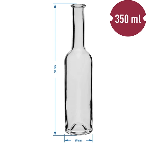 Likööripudel 350 ml, 6 pudelit + 6 korki - 6