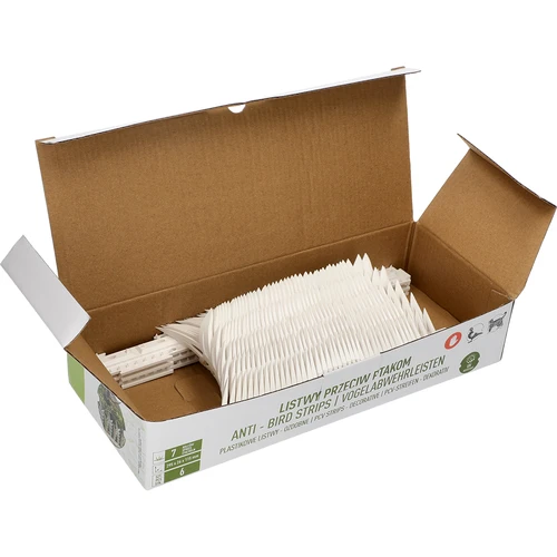 Lindude peletamiseks piikribad, dekoratiivsed, valged - plastist, 6 tk - 8