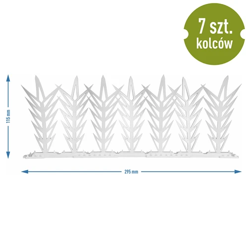 Lindude peletamiseks piikribad, dekoratiivsed, valged - plastist, 6 tk - 9