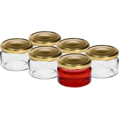 Madal 200 ml purk - kuldse kaanega fi 82/6, 6 tk. - 2