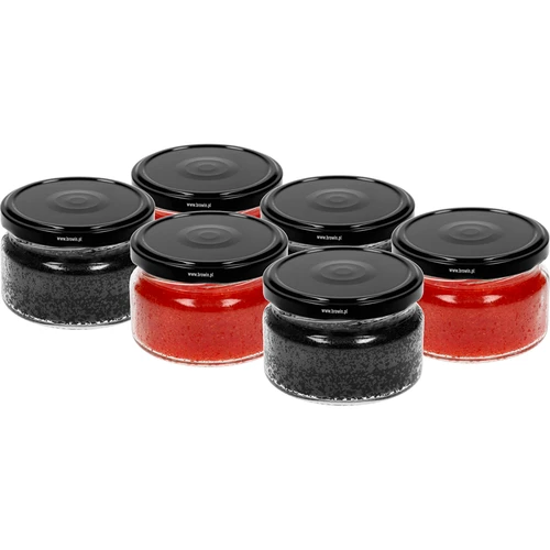 Madal purk 200 ml - musta kaanega fi 82/6, 6 tk. - 3