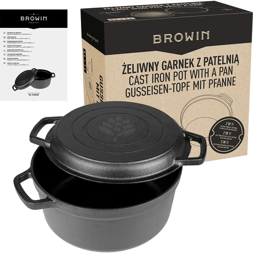 Malmpott koos panniga, 5 L + 1 L - 10