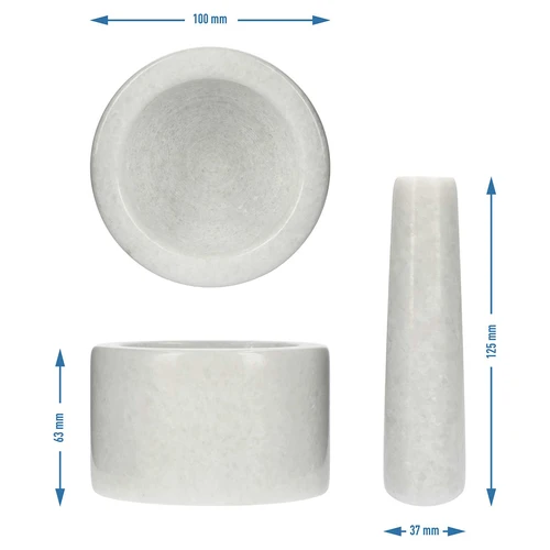 Marmorist köögiuhmer, valge, Ø 10 cm - 10
