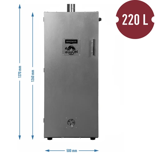 Metallist suitsutuskamber 250 l, ratastega - 4