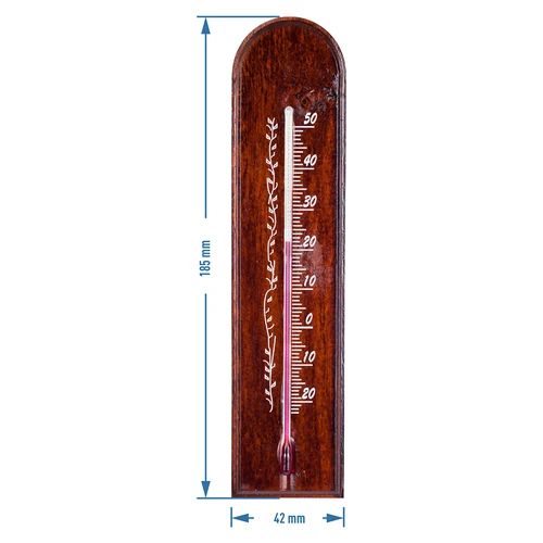 Mustriga toatermomeeter (-20°C kuni +50°C) 18 cm assortii - 3