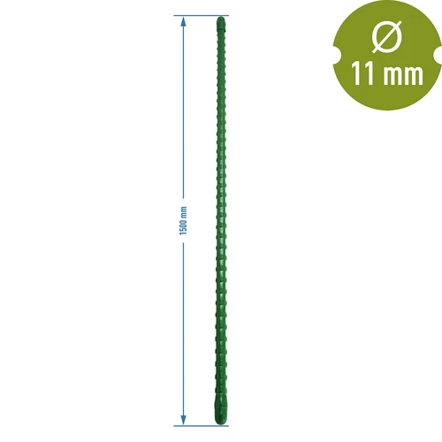 PE-kattega terasest taimekepp 1,5 m x 11 mm - 2