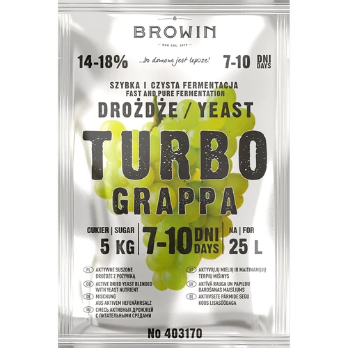 Piirituspärm Turbo Grappa 7-10 päeva - 2