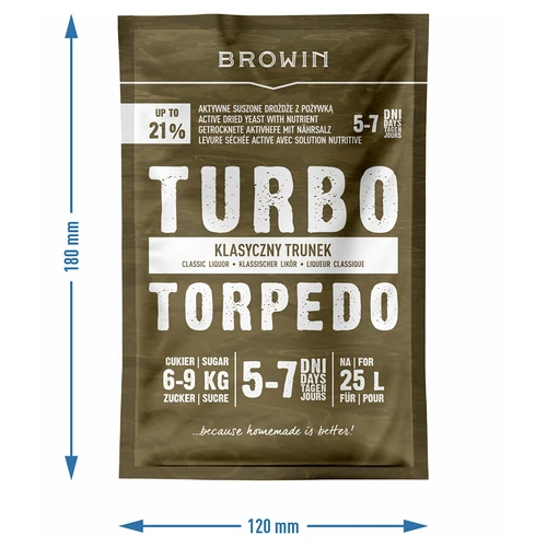Piirituspärm Turbo Torpedo 5–7 päeva 21% 100 g - 6
