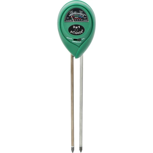 Pinnase tester 3-ühes - pH, niiskus, päikesevalgus