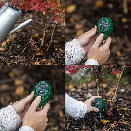 Pinnase tester 3-ühes - pH, niiskus, päikesevalgus - 8