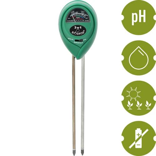 Pinnase tester 3-ühes - pH, niiskus, päikesevalgus - 3