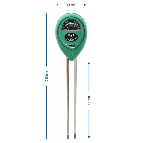 Pinnase tester 3-ühes - pH, niiskus, päikesevalgus - 4