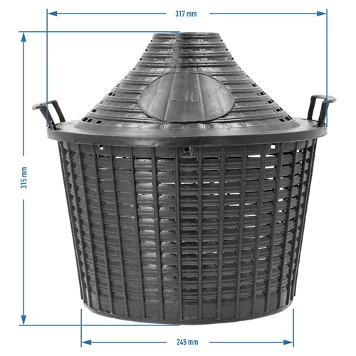 Plastikust aiakorv kaanega, 10 L damadžaani jaoks - 3