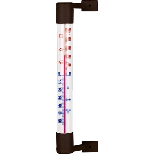 Pruun välistermomeeter (-50°C kuni +50°C) 18 cm