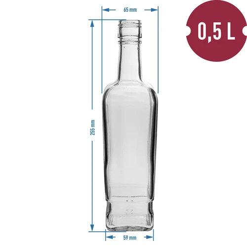 Pryncypalna pudel 500 ml kruvikorgiga, 6 tk - 6