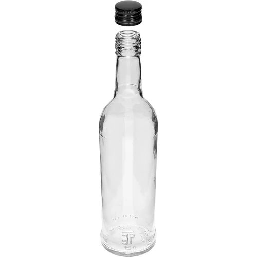 Pudel 500 ml, saleda kujuga, musta kruvikorgiga, viina jaoks, 6 tk. - 4