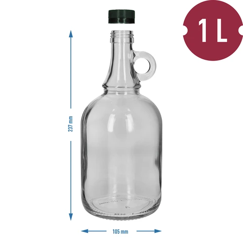 Pudel Gallone 1 l korgiga, ilma punutiseta - 4