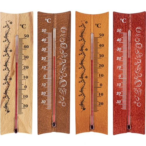 Puidust toatermomeeter (-20 kuni +50 °C), 15 cm, assortii - 2