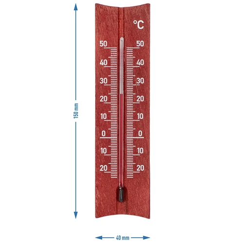 Puidust toatermomeeter (-20 kuni +50 °C), mahagonivärvi, 15 cm - 5