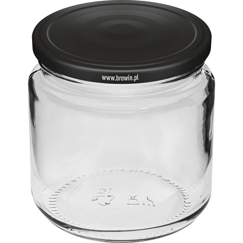Purk 212 ml Ø66/4 musta keeratava kaanega, 6 tk. - 2