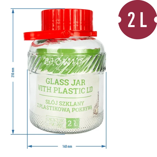Purk 2L plastikust kaanega - 2