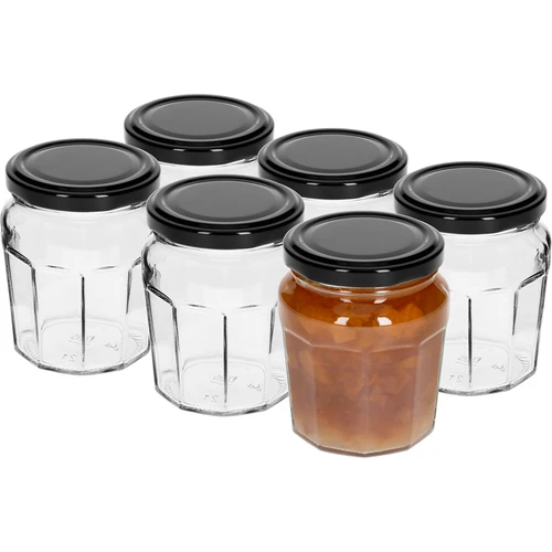 Purk Konfitura 230 ml musta kaanega fi63/4 - 6 tk - 2