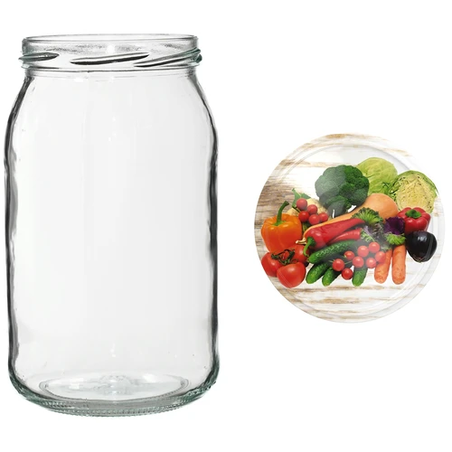 Purk TO 900 ml värvilise keeratava kaanega fi82/6 - 6 tk. - 13