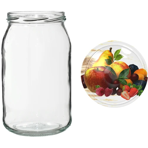 Purk TO 900 ml värvilise keeratava kaanega fi82/6 - 6 tk. - 14