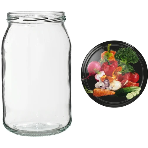 Purk TO 900 ml värvilise keeratava kaanega fi82/6 - 6 tk. - 12