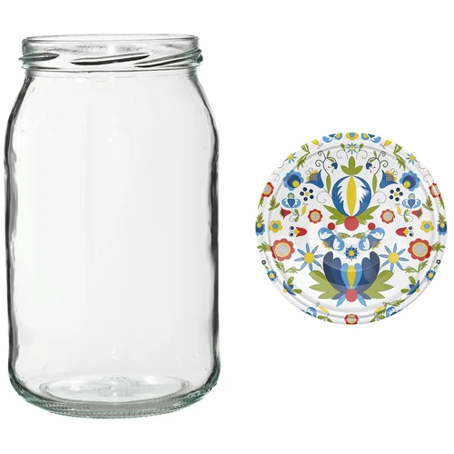 Purk TO 900 ml värvilise keeratava kaanega fi82/6 - 6 tk. - 10