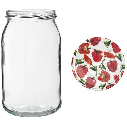 Purk TO 900 ml värvilise keeratava kaanega fi82/6 - 6 tk. - 8