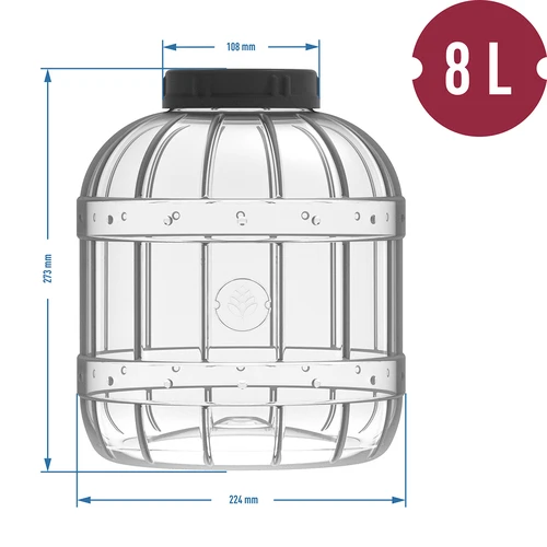 Purunemiskindel, mitmeotstarbeline purk musta keeratava kaanega, 8 l - 3